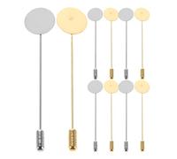 Tofficu Kit de Fabrication de Bijoux Broches Vierges en Cuivre, Épingles à Tête Ronde Plates, 20 Pièces pour Projets Créatifs DIY et Accessoires Polyvalents