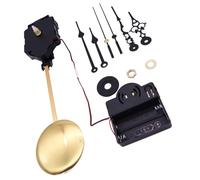 Tofficu Kit Mécanisme Horloge Murale à Quartz Mouvement Pendule, Aiguilles Heures et Secondes, Balancier Doré pour Horloge Bois ou Métal