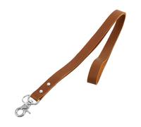 Tofficu Lanière Cuir Vintage pour Bureau Porte Badge et Clés Confortable et Résistante avec Clip pour Téléphone et Carte Identité Couleur Marron