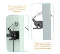 Tofficu Loquet de Portail pour Clôture avec Câble de Traction Verrouillage Automatique à Levier Matériel pour Porte de Grange Installation Stable avec Vis Renforcées Compatible Portes