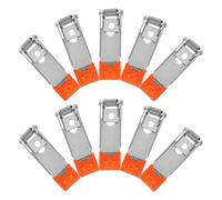 Tofficu Lot De 10 Clips à Ressort Pour Plafonnier Led Encastré, Accessoires D’éclairage, Fixation Stable En Pvc Rigide Orange 18x55 Mm, Installation Rapide Pour Spots Encastrés Et Panneaux Lumineux