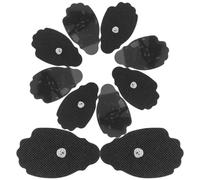 Tofficu Lot de 10 Patchs de Massage Adhésifs Noirs en Silicone et Gel D’eau, Coussinets Portables en Tissu Non Tissé, Accessoires Corporels Flexibles pour Massage Musculaire