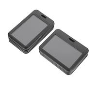 Tofficu Lot De 10 Porte-badges D'identification Rigides 5 Vertical 5 Horizontal En Plastique Abs Couvercle Coulissant, Étanches, Pour Bureau, Personnel Et Étudiants