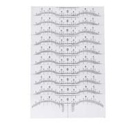 Tofficu Lot de 10 Set de Set de Règles à Sourcils Jetables Transparentes pour Microblading, Outil Flexible de Mesure et Positionnement Précis, Pochoirs de Maquillage Professionnel