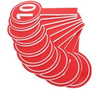 Tofficu Lot de 10 Tablettes Numérotées Portables en Mousse 12x24 Cm Rouge, Chiffres 1 à 10, Tableau D’affichage Vote Effaçable à Sec pour Usage Éducatif et Compétitions