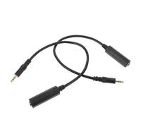 Tofficu Lot de 2 Adaptateurs Audio Mâle 3,5 Mm vers Femelle 6,35 Mm en Cuivre Étamé Plaqué Or, Câble Stéréo 34,5 Cm, Compatible Amplificateurs et Casques, Conversion Audio HiFi