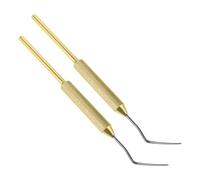 Tofficu Lot de 2 Aiguilles à Greffer pour Abeilles, Outil Apicole en Aluminium Léger et Solide, Couleur Jaune, Matériel D’élevage de Reines de Ruche pour Transfert Précis des Larves,
