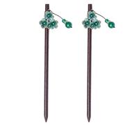 Tofficu Lot de 2 Bâtonnets à Cheveux Chinois Rétro en Perles Blanches Accessoires pour Cheveux Longs pour Femmes Décorations pour Chignons de Mariage et Occasions Spéciales