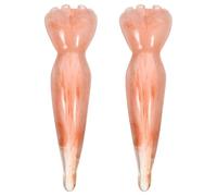Tofficu Lot de 2 Bâtons de Massage Visage en Cire D'abeille, Outils D'acupression Unisexes de Lotus, Accessoires Guasha Manuels pour Relaxation, Points D'acupuncture, Soins du