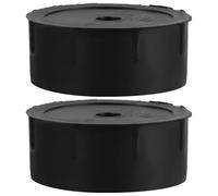 Tofficu Lot de 2 Bouchons de Rechange Noirs en Plastique pour Poteau à Griffer de 70 Mm de Diamètre Accessoires pour Réparation de Griffures de Chat Compatibles Arbre à Chat Cylindrique