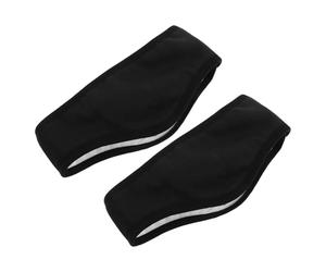 Tofficu Lot de 2 Cache-oreilles Insonorisés Réglables en Coton Doux Noir Mousse Antibruit, Bandeau Confortable pour Dormir, Isolant Phonique pour Sommeil, Voyages et Étudiants
