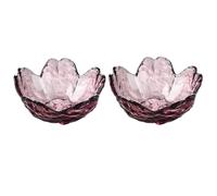 Tofficu Lot de 2 Coupelles à Sauce en Verre Transparent, Forme Fleur de Cerisier, 8 Cm, pour Sauces Soja et Assaisonnements, Vaisselle Maison Pratique et Légère, pour Restaurant et Repas