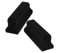 Tofficu Lot de 2 Éponges Noires pour Nettoyage Barbe et Cheveux, Brosse de Coupe Compacte pour Hommes, Éponge Souple Multifonction Adaptée Salon et Usage Personnel, pour Visage et