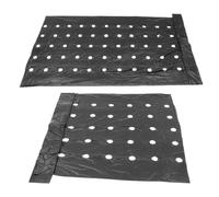 Tofficu Lot de 2 Films de Paillage Agricole Noirs Perforés en Pe, 0,95 X 10 M, Film D'isolation Thermique Respirant pour Cultures, Accessoire pour Terres Cultivées et Protection du Sol