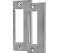 Tofficu Lot de 2 gâches de porte, plaque de loquet de porte avec vis, plaque de gâche de pêne dormant, kit de réparation de montant de porte pour loquet mort, plaques de renfort