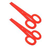 Tofficu Lot de 2 Grands Ciseaux en Plastique Rouges, Accessoire de Costume Clown pour Carnaval et Halloween, Ciseaux de Jeu D'imitation Comiques pour Spectacle et Photo, Accessoire Léger