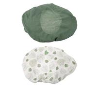 Tofficu Lot de 2 Housses de Matelas en Coton Lavables en Machine pour Table, Douces et Amovibles, Adaptées Nursery Bébé Motifs Verts Attractifs