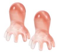 Tofficu Lot de 2 Peignes de Massage en Résine de Pieuvre, Masseurs de Cuir Chevelu Portables, Couleur Rose, Taille Moyenne, Outil D'acupression Manuel pour Relaxation du Cuir