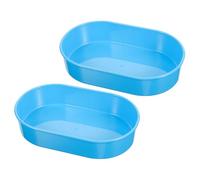 Tofficu Lot de 2 Plateaux Distributeurs de Remède en Plastique Bleu, Organiseur Compact pour Chariot Infirmier, Plateau D'organisation Médicale Comptage de Pilules, Matériel Infirmier