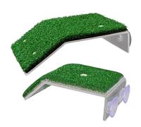 Tofficu Lot de 2 Plateformes pour Tortues Pelouse Grimpante en Polypropylène, Tailles Grosse et Petite, Support de Repos et Rampe pour Aquarium ou Enclos Extérieur, Accessoires