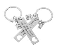 Tofficu Lot de 2 Porte-clés Pendants « Nouvelle Maison » en Acier Inoxydable 2026, Présent de Pendaison de Crémaillère pour Nouveaux Propriétaires, Accessoires Maison Légers et