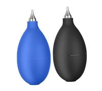 Tofficu Lot de 2 Souffleurs D'objectif Appareil Photo pour Lentilles, Pompes à Bulbe à Compression, Nettoyage Électronique Polyvalent, Usage Photo et Clavier, Couleurs Noir et Bleu, Grand