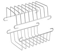 Tofficu Lot de 2 Supports pour Friteuse à Air Chaud en Acier Inoxydable 201ss, Grille de Cuisson Résistante la Chaleur Aliments, Accessoires Compatibles pour Panier Vapeur, Cuisson