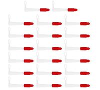 Tofficu Lot de 20 Buses de Calfeutrage en Silicone avec 20 Capuchons Rouges, Embouts pour Mastic Silicone, Applicateur Précis pour Joints D’étanchéité Cuisine et Salle de Bain, Outil