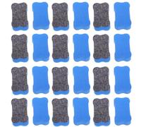 Tofficu Lot de 24 Brosse Tableau Blanc, Mini Effaceur Ardoise en Feutre EVA, Éponge Effaçable à Sec Gommes Effaçables sans Aimant pour École Bureau Enfant, Bleu