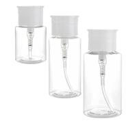 Tofficu Lot de 3 Flacons Rechargeables Transparents pour Cosmétiques 100ml, 150ml, 200ml Bouteilles Vides pour Lotion, Shampooing, Savonnette Liquide Adaptées Voyage, Camping et Usage