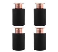 Tofficu Lot de 4 Bouteilles Diffuseur Parfum Maison 120ml en Verre Noir Bouchon Champignon, Joint Étanche pour Préserver L'authenticité des Fragrances, Décor Moderne pour Chambres