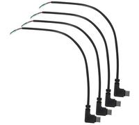 Tofficu Lot de 4 Câbles USB Type C Coudés à 90 Degrés Fil à Extrémité Ouverte, Câble USB C en PVC Noir pour Transfert de Données et Alimentation, Raccordement Pratique