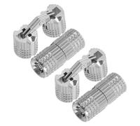 Tofficu Lot de 4 Charnières Dissimulées en Laiton 8 Mm Charnières Cylindriques Invisibles à Recouvrement Angle D'ouverture 180° D'armoire pour Meubles et Boîtes en Bois