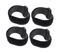 Tofficu Lot de 4 Colliers Antibruit en Nylon Noir, Collerettes Silencieuses pour Coqs, Accessoires Anti-Chant Réglables pour Volailles, Fournitures pour Ferme et Poulet Fermier
