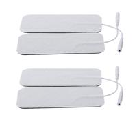 Tofficu Lot de 4 Coussinets Auto-adhésifs Hydrogel 5x10 Cm pour Électrostimulateur Musculaire, Patchs de Remplacement sans Latex Support Non Tissé, Adaptés la Physiothérapie