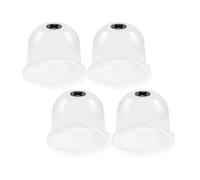 Tofficu Lot de 4 Dômes de Protection pour Plantes en Plastique Transparent Aérations, Couverture Anti-Gel Respirante pour Jardin, Protège-semences et Cultivez Sainement en Extérieur