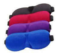 Tofficu Lot de 4 Masques de Sommeil 3d Occultants en Tissu Respirant, Cache-œil Confortable pour Dormir, Lumière, Pack Familial Couleur Violet, Noir, Rouge et Bleu pour Voyage et Sieste