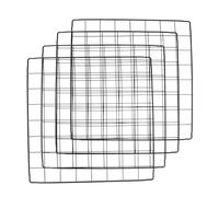 Tofficu Lot de 4 Panneaux de Clôture en Fer Noir 35X35 CM, Feuille d'Isolement Multifonctionnelle pour Cage Animaux, Clôture Modulable DIY pour Parc Chien, Lapin, Bricolage Robuste et