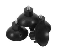 Tofficu Lot de 4 Patins Anti-Vibrations en Caoutchouc à Vis M6, Pieds de Meuble Réglables Noirs Ventouses Antidérapantes, Coussinets de Nivellement pour Équipements Lourds, Protection