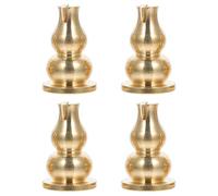 Tofficu Lot de 4 Porte-Parfum Miniatures en Cuivre de Calebasse, Support Multifonction pour Bâtonnets et Spirales de Parfum, pour Salon, Salle de Yoga et Décoration Intérieure