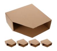 Tofficu Lot De 5 Bacs En Carton Rigide 24,5 x 9,7 x 24 Cm à Ouverture Inclinée Pour Rangement Sur Étagères, Optimisation Espace De Stockage Pour Bureau, Magasin Et Entrepôt