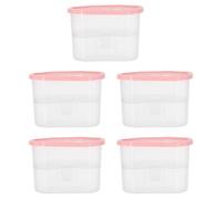 Tofficu Lot de 5 Boîtes en Plastique Réutilisables pour Absorbeur D'humidité 500 Ml, Recharge pour Déshumidificateur, Compatible Placard et Salle de Bain, Contrôle de L'humidité