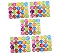 Tofficu Lot De 5 Feuilles D'autocollants à Chiffres Ronds Pvc, Numérotés Et Imperméables, Autocollants Adhésifs Résistants Pour Marquage Éducatif, Organisation D'événements Et Identification De Sièges