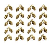 Tofficu Lot de 50 Pendentifs de Noël en Alliage, Forme de Pomme de Pin, Breloques Dorées Antiques pour La Fabrication de Bijoux Et D'accessoires pour Colliers Et Bracelets.