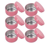 Tofficu Lot de 6 Bocaux en Aluminium Roses avec Couvercles, Pots à Bougies Vides pour Fabrication DIY, Contenants Hermétiques pour Huiles Essentielles et Aromathérapie, Rangement Pratique