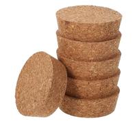 Tofficu Lot de 6 Bouchons en Liège Naturel pour Pots en Verre, Dimensions 64,5 X 20 X 58 Mm, Couvercles Étanches pour Terrariums, Jardinières Hydroponiques et Vases à Fleurs, Accessoires