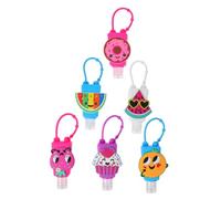 Tofficu Lot de 6 Flacons de Voyage Rechargeables 30 Ml Housse Silicone Dessin Animé, Étanches et Portables pour Savons Liquides et Lotions, Accessoires Pratiques pour Couleur Aléatoire
