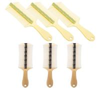 Tofficu Lot de 6 Peignes à Poux Double Face en Plastique Épais, Grosse Taille avec Manche Ergonomique, Dents Ultrafines pour Enlever Lentes, Pellicules et Poils de Chiens et Chats,