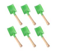 Tofficu Lot de 6 Pelles à Fleurs de Jardin pour Bonsaï Vertes, Outils de Jardinage Multifonctions en Fer Manche en Bois, Faciles à Tenir, Robustes, pour l'art du Jardinage DIY