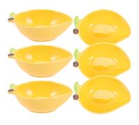 Tofficu Lot de 6 Petits Bols en Céramique Forme Mangue pour Assaisonnement, Bols à Sauce Colorés pour Apéritif, Vaisselle Créative pour Restaurant et Maison, Assiettes à Trempette